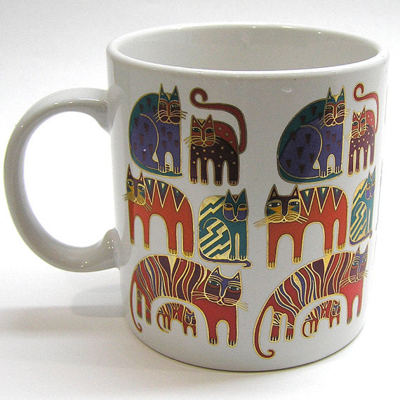 Laurel Burch Collectible Ceramic Mug Cup 14oz. (Vintage)
