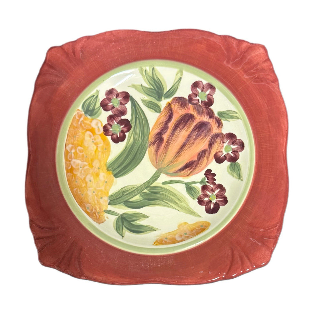 Certified Int’l Pamela Gladding Floral Luncheon Salad Plates Set of 4, 8.75”