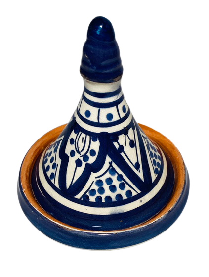 Moroccan Condiment Spice Olives Multi-Purpose Tajine 3 1/2" D GGE ATRIA BLUE