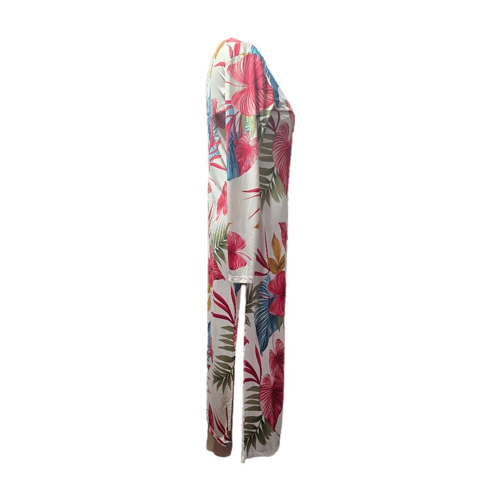 Kimono Fashion Nova Floral Print Long Tropical Cover Up Swim Gypsy Size M