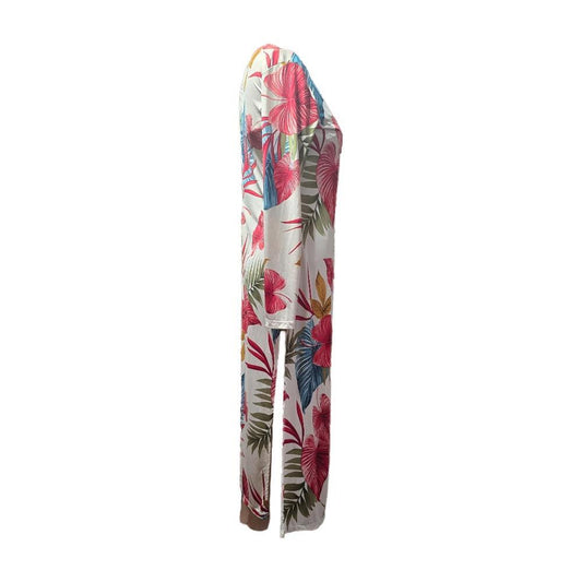 Kimono Fashion Nova Floral Print Long Tropical Cover Up Swim Gypsy Size M