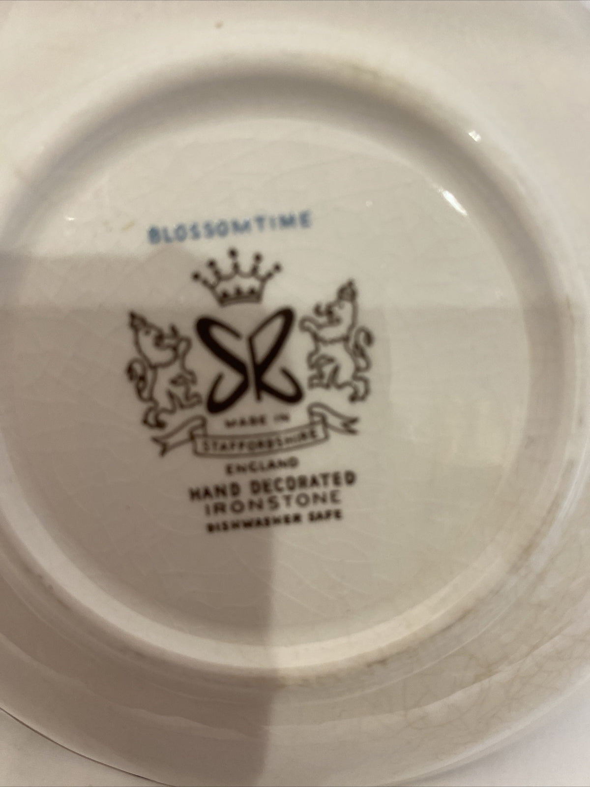 Blossomtime Staffordshire Hand Decorated Ironstone Soup Cereal Bowl England 6.5"