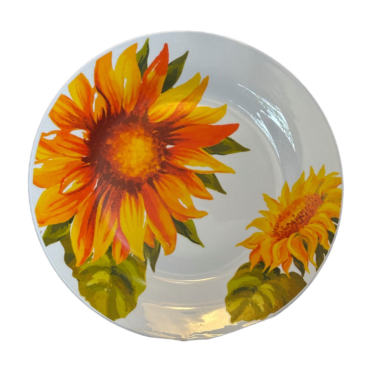 Royal Norfolk SUNFLOWER Ceramic 2-Dinner Plates Dinning Dinnerware Dishes