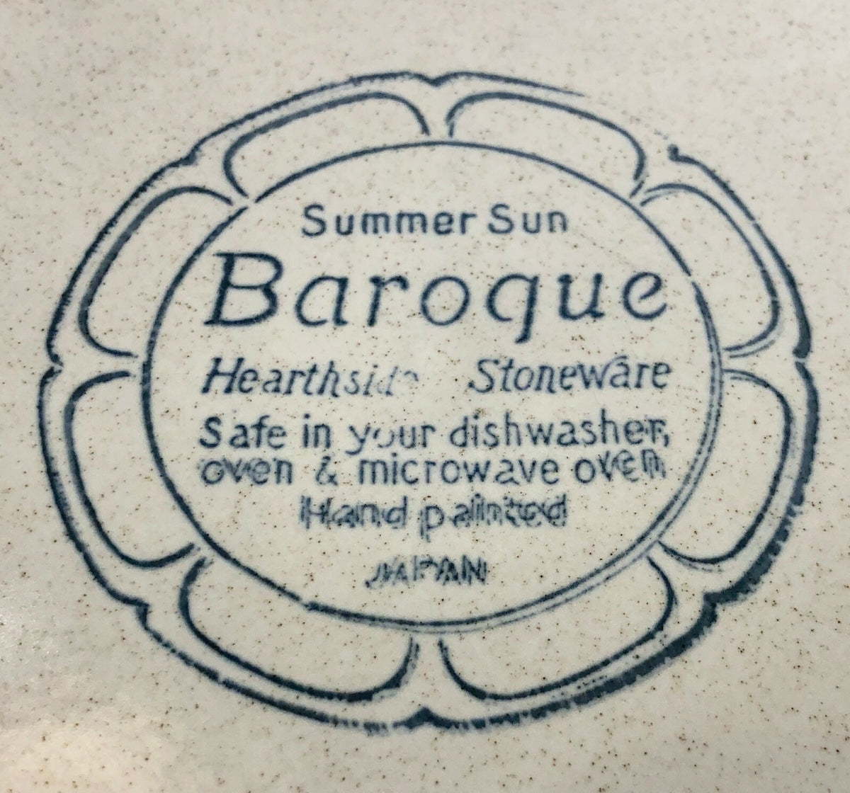 Hearthside Baroque Summer Sun Stoneware Dinnerware Collection Japan Oven Safe