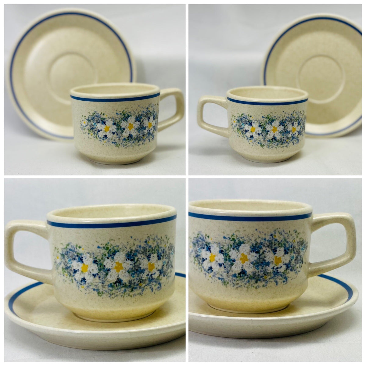 Lenox Temper-ware "DEWDROPS" Coffee Cup Saucer Freezer to Oven To Table 3 1/4"D