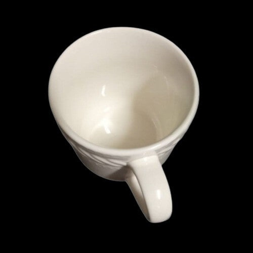 Gibson IMPERIAL BRAID Coffee Cup and Saucer 8oz  Embossed White Rope Dots