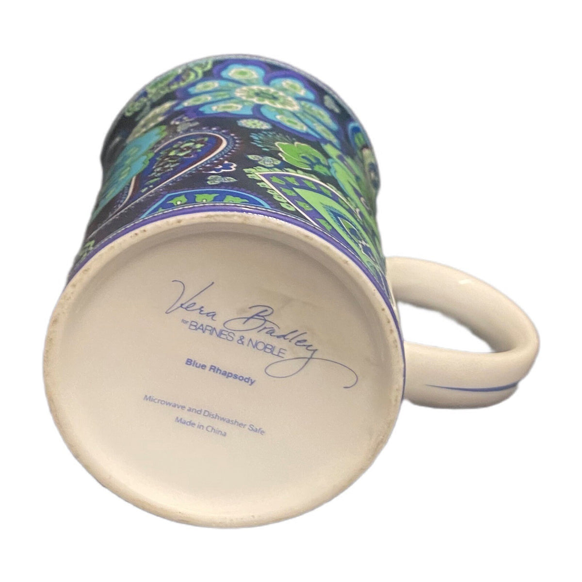 Vera Bradley BLUE RHAPSODY Mug (N0 Lid)  8 oz Coffee Tea Cup White Blue Floral