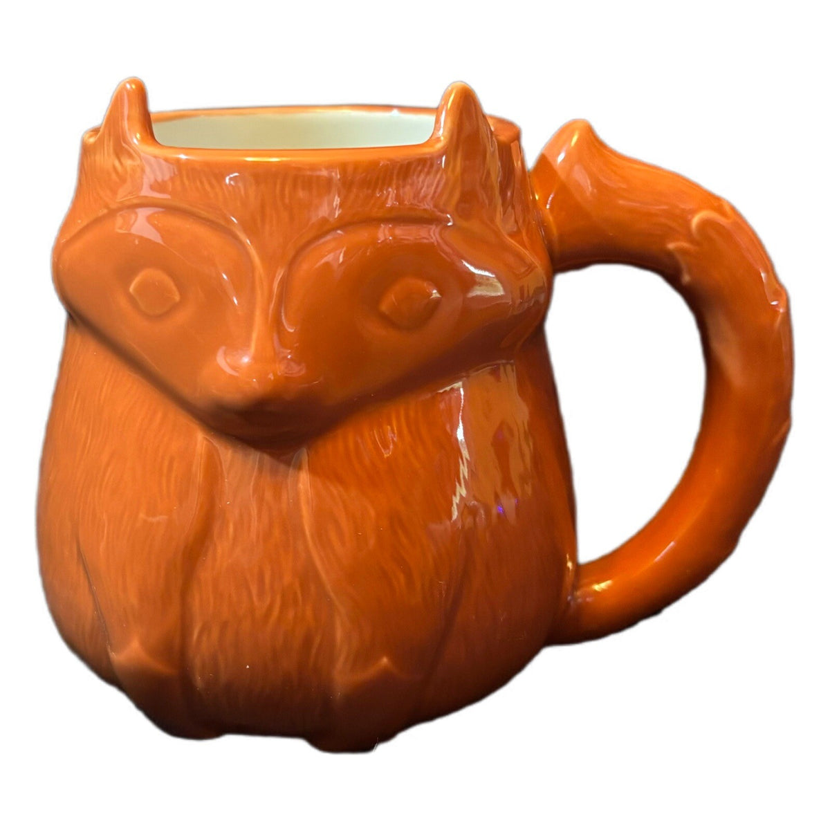 Holiday Home HARVEST Mug Orange FOX 3D Face Ceramic Figural Coffee Tea Cup