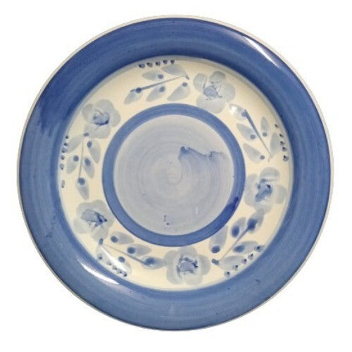 Vintage Gibson Designs CHANTILLY Dinner Plate 10 ½”D Painted Ceramic Blue Floral