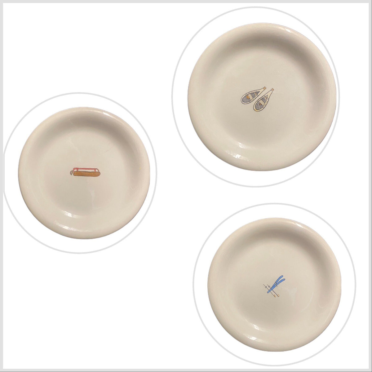 HAUSENWARE Inc. 6 Appetizer Bread And Butter Dessert Plates 2002 Ceramic