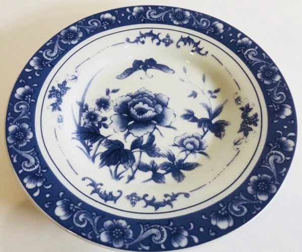 Baum Brothers Blue Rose Set of 4 Soup Bowls or 3 Saucers Replacement