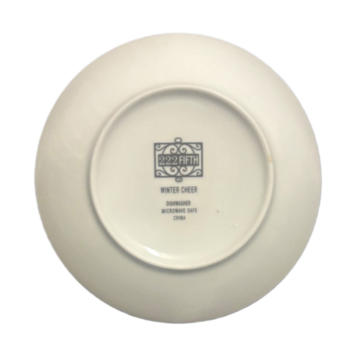222 FIFTH WINTER CHEER 4-Appetizer Plates Holiday Christmas Snowman Cardinal Red