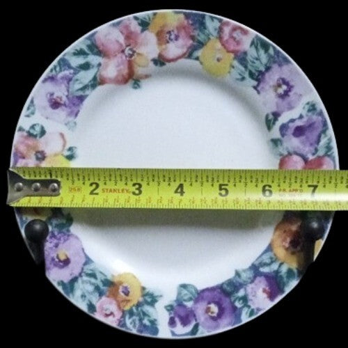 Gibson Designs ROMANCE 4-Salad Plates 7 ½”D Ceramic Floral Dessert Dinnerware