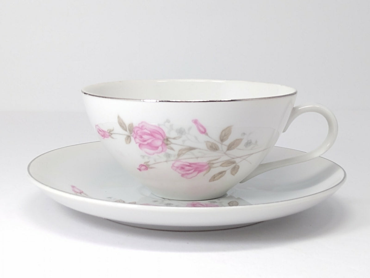 Rosemont Japan Fine China 1971 Dinnerware Collection Pink Roses Floral