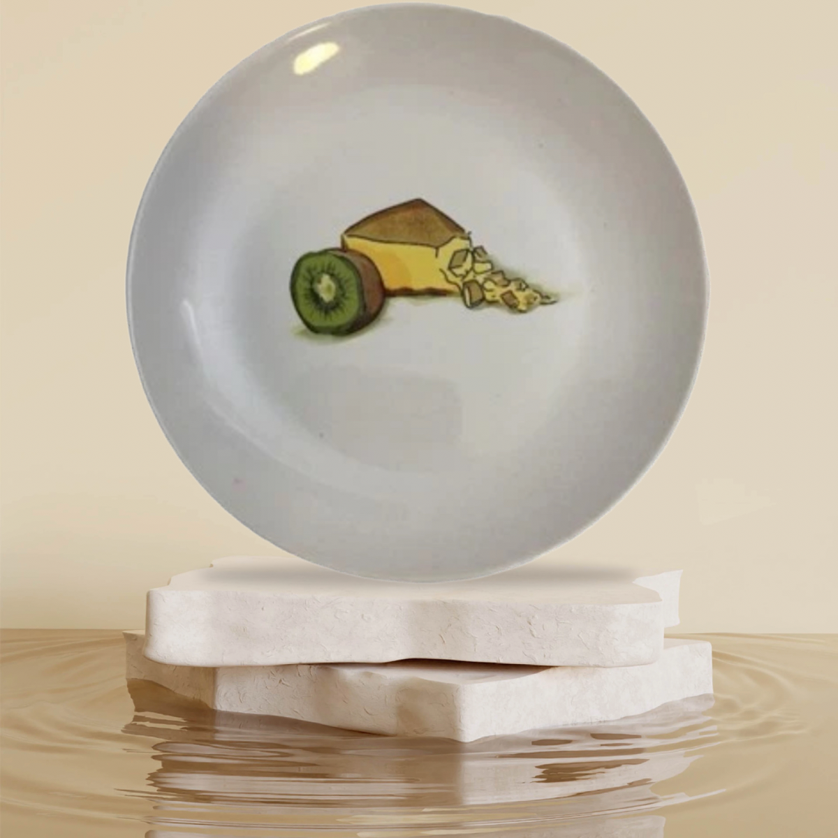 DesignPac Cheese & Fruit Plates Set of 5 – 6 5/8” D  2006 Morgan Newbury