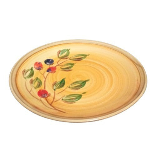 Gibson ROMAN OLIVE 6 Dinner Plates 10 1/8” Hand Painted Yellow Olive Design