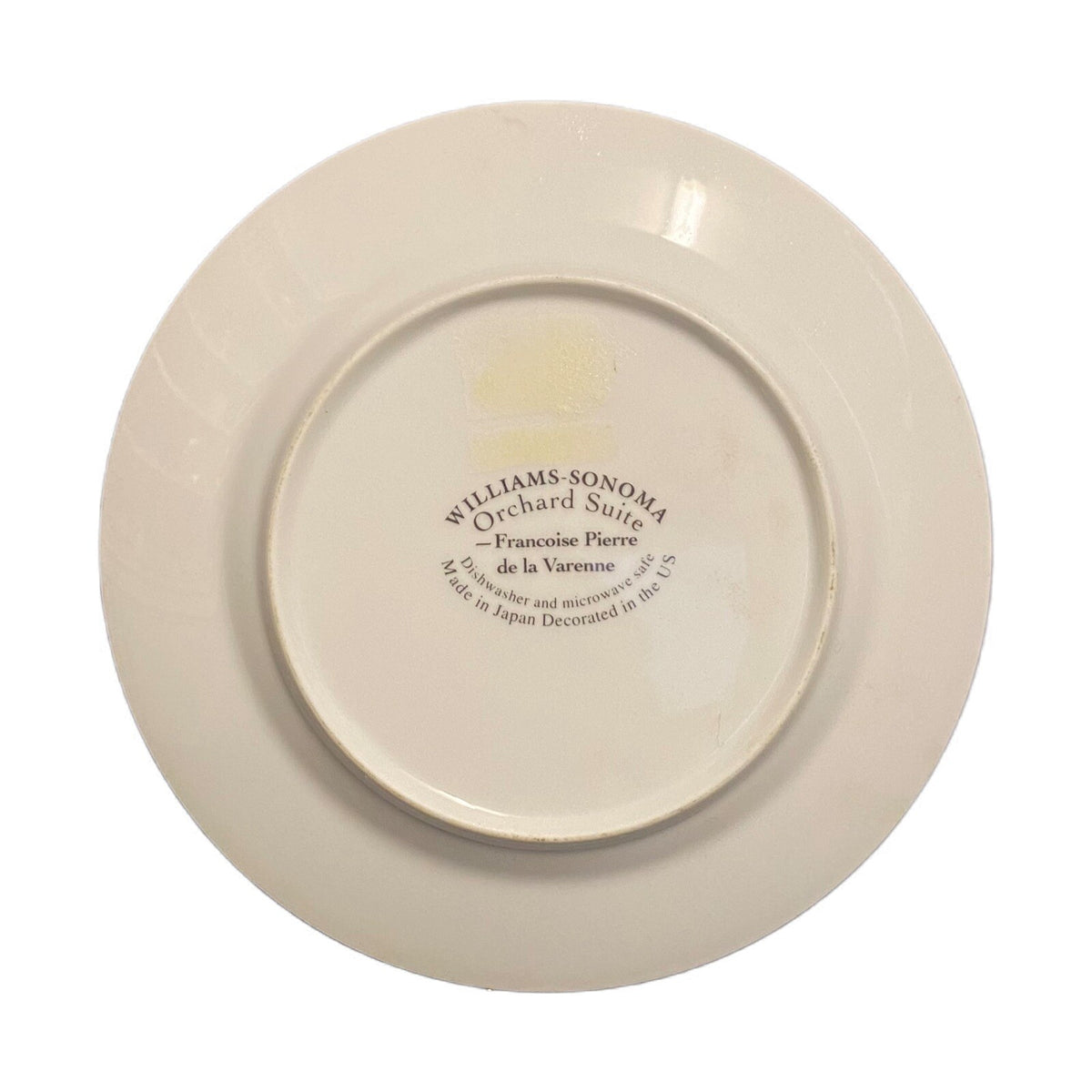 Williams Sonoma 4 Salad Plates ORCHARD SUITE Fruit Dessert Ceramic Japan 7 3/4”D