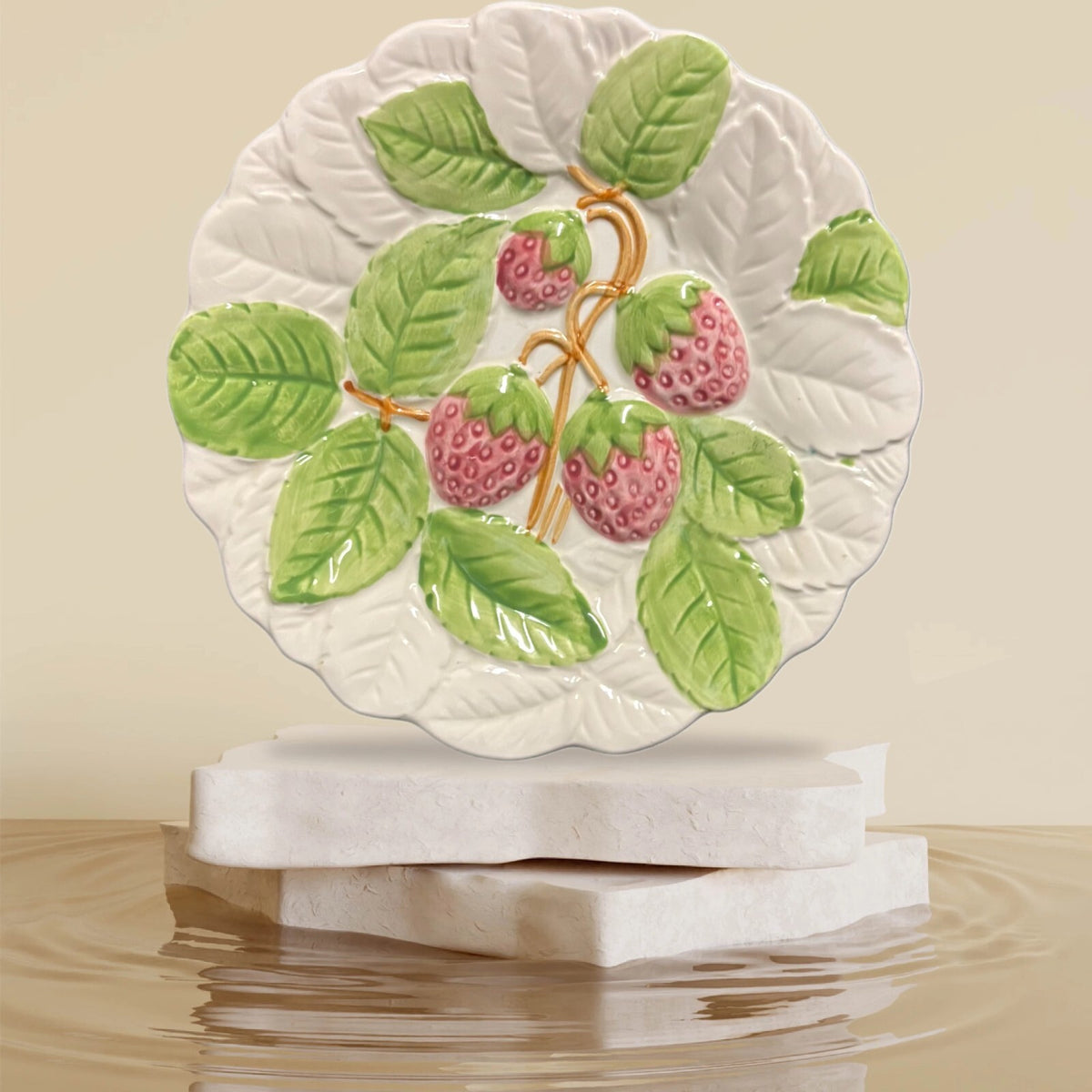Stafford FRUIT DU JOUR Salad Plate Hand-Painted 1987 Dessert Collection 8 1/8"D