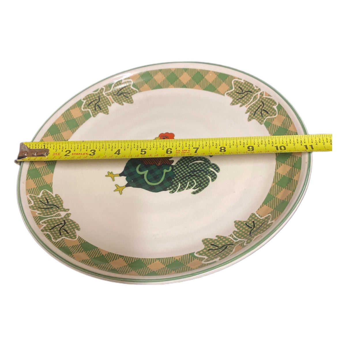 Vintage ROOSTER MORN 3-Dinner Plates JULIE INGLEMAN Int'l China Stoneware 98'
