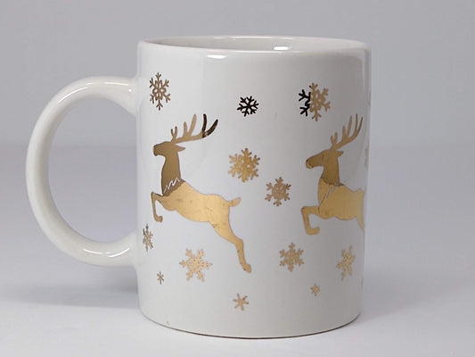 Studio Nova Mug GOLDEN CITY  White Gold Tea Cup Christmas Glassware Collection