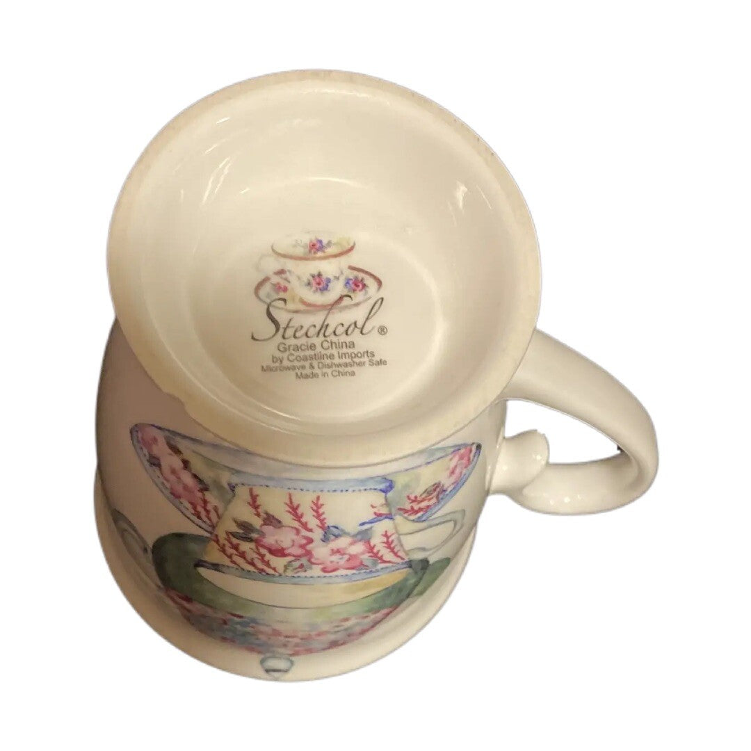 STECHCOL Mug Gracie China Bone Teapot Design Pedestal Coastline Designs Cup