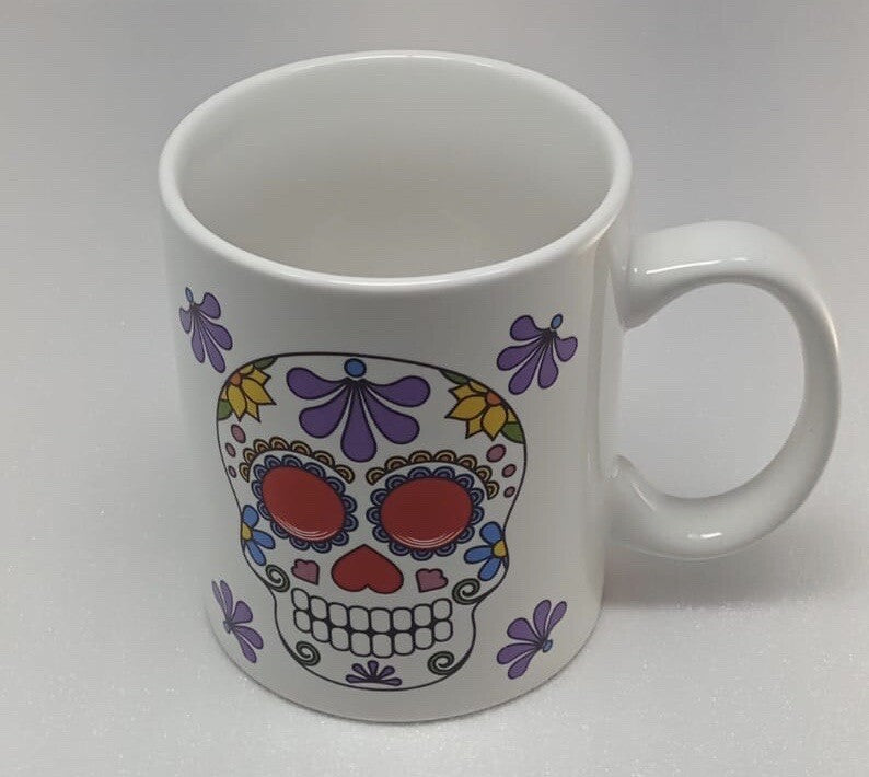 Home Essentials SKULL Coffee Mug/Cup Wanderlust Skeleton 15 Oz