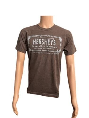 Hershey’s Sweet Milk Chocolate Graphic T-Shirt Brown Mens M Vintage Logo Tee
