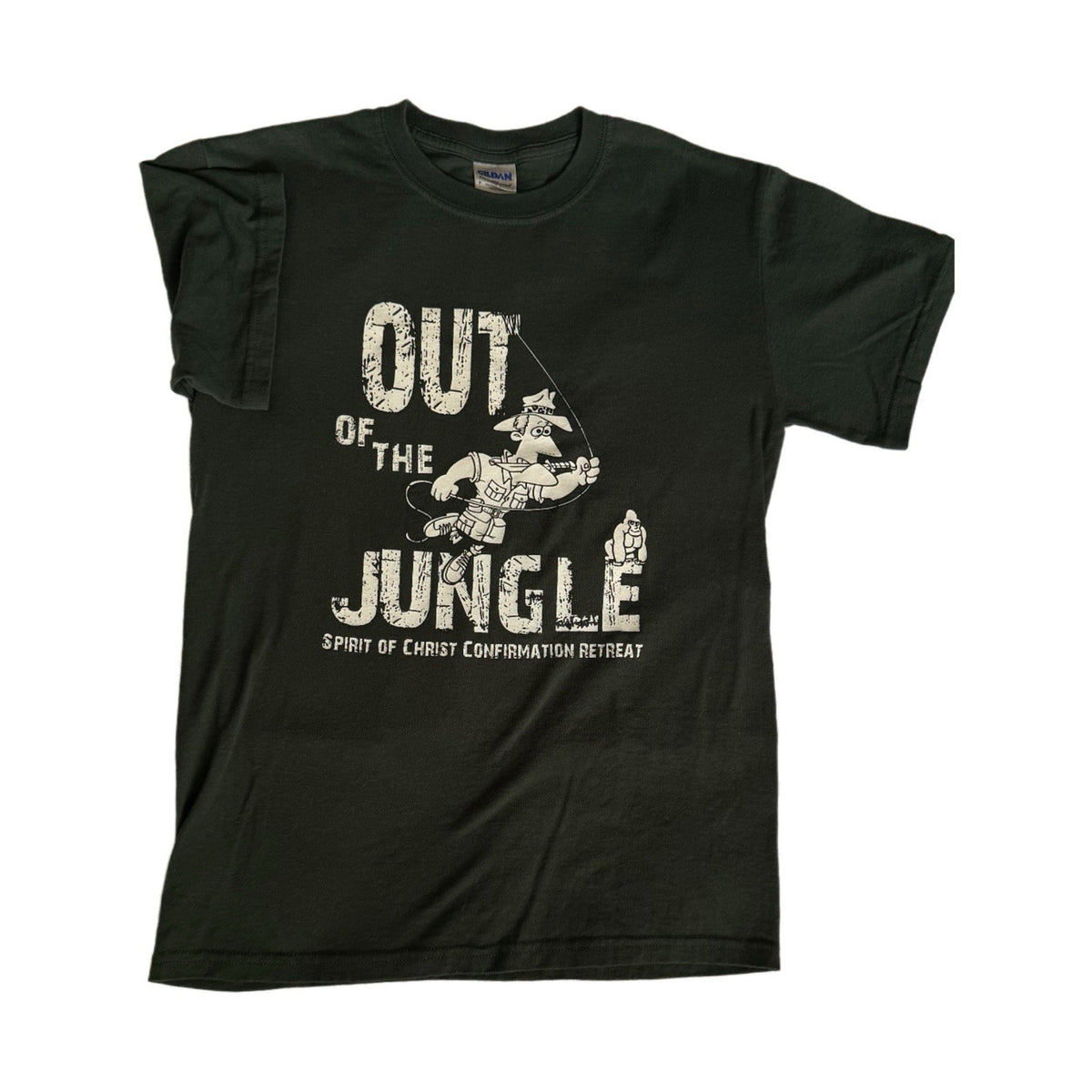Out of the Jungle T-Shirt Spirit of Christ Confirmation Retreat Gildan S