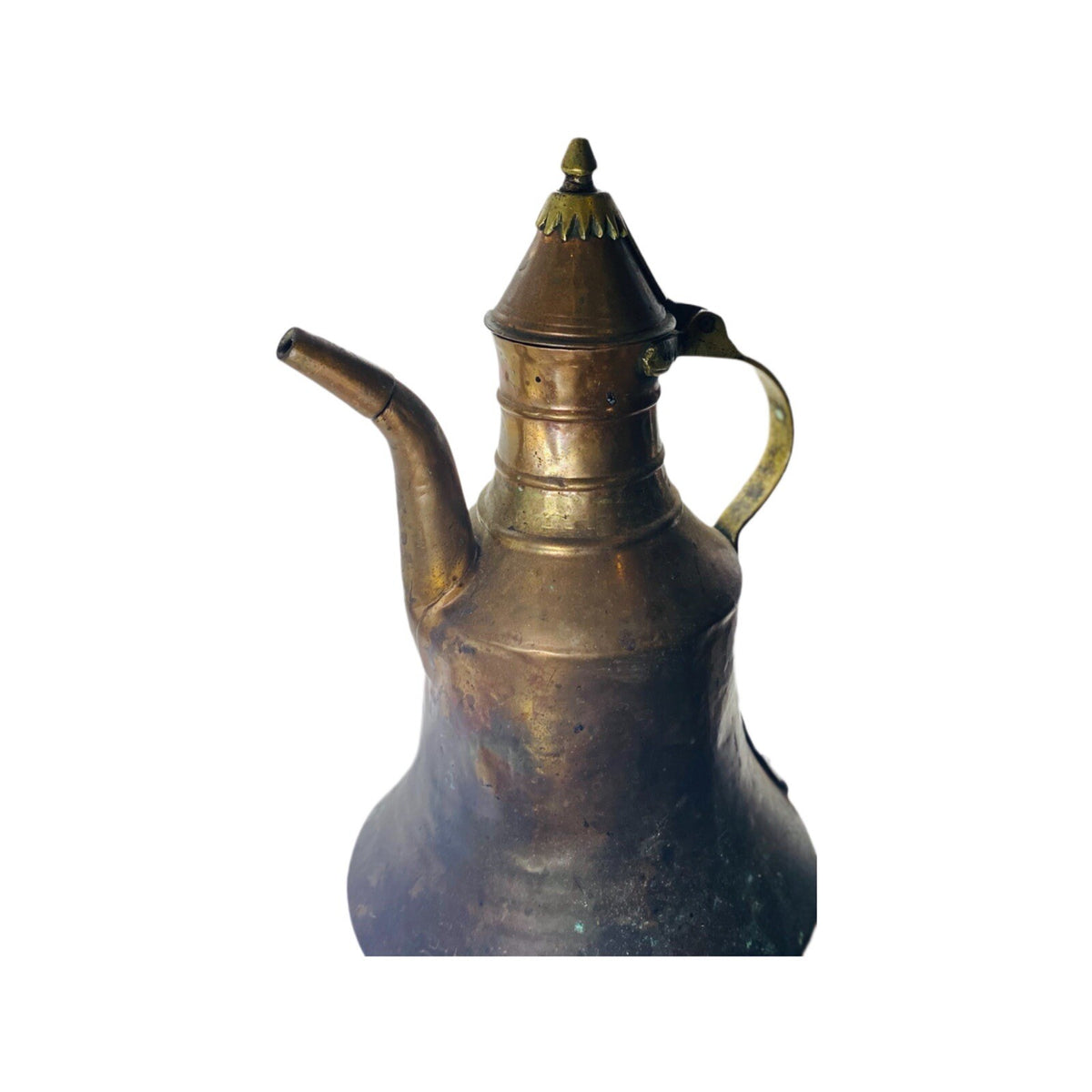 Vintage Copper Turkish Kettle Middle Eastern Arabic Dallah Hammered Coffee Pot