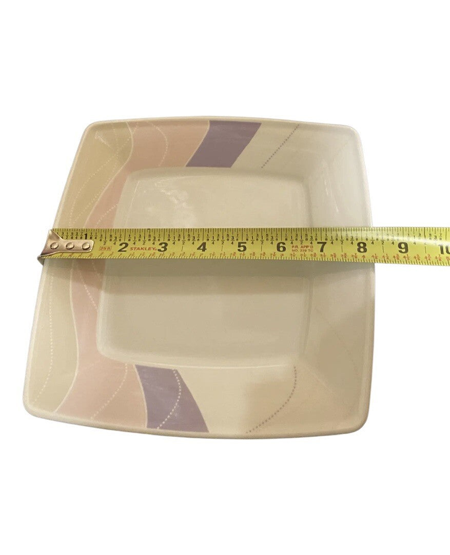 Bernardo Soft Touch 6-Square Salad Plates Poland InterEurope Milano Porcelain