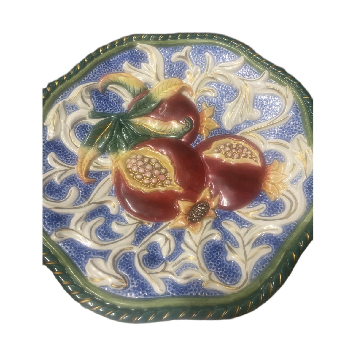 Fitz & Floyd Classic Canape FLORENTINE Accent Plate Pomegranate 3D Wall Hanging