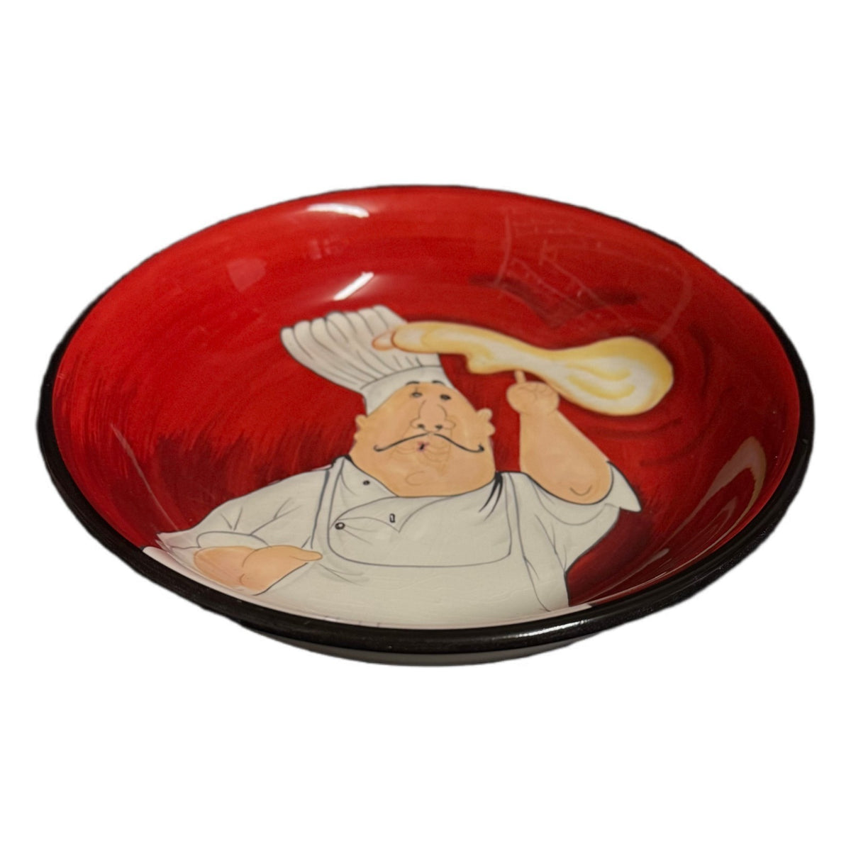 Set of 3 Certified International Chef Bowls 9” Tracy Flickinger Red