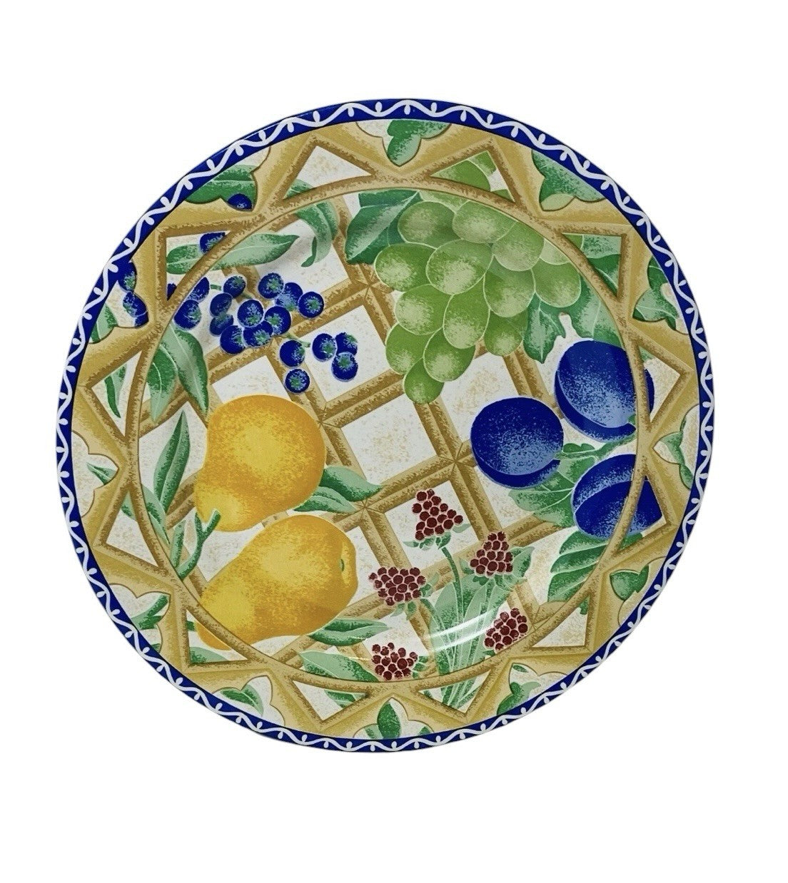 Set of 7 Sango Delight 4869 Salad Dessert Plates Fruit Pattern 7.75” D Stoneware
