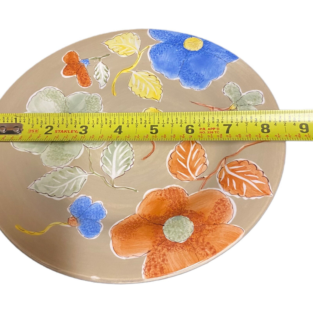 Laurie Gates LES FLEUR 4-Salad Plates Gourmet Home Accent Ceramic Floral Dish