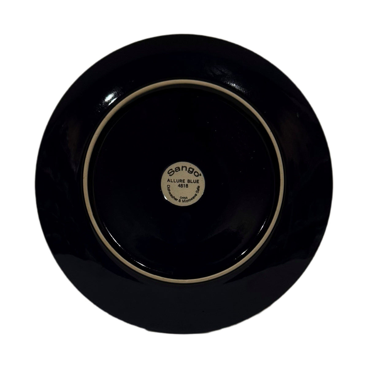 Sango Allure Blue 4818 Dinner Plates Set of 6 Ridged Rim 11” Speckled Stoneware