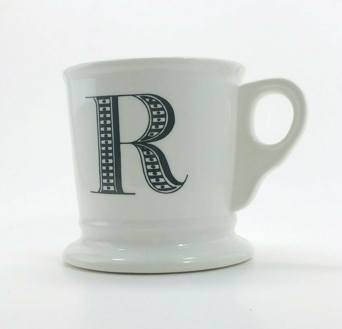 ANTHROPOLOGIE Monogram Mug Personalized Name Coffee Cup Initial Letter 12 fl. oz