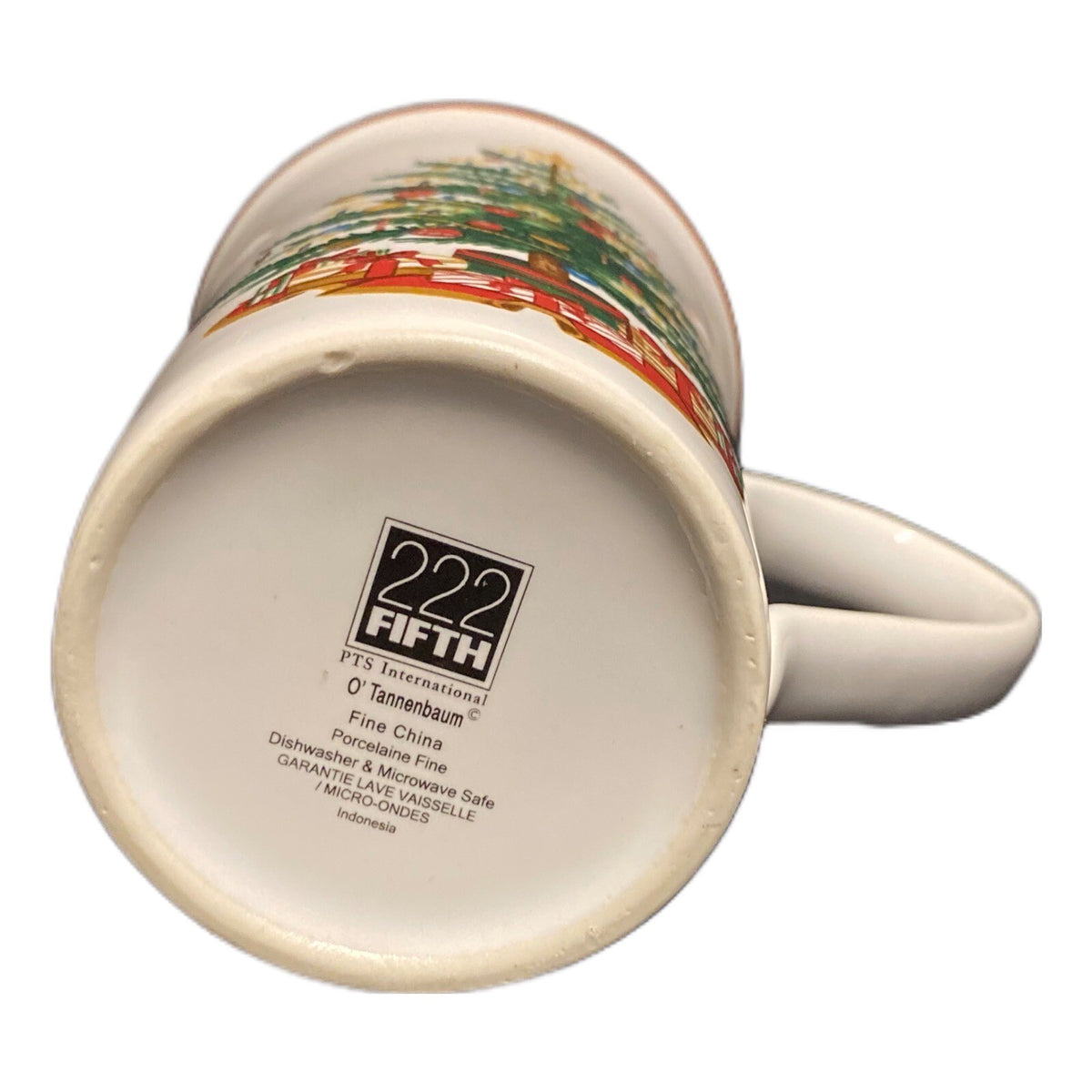 222 Fifth O' Tannenbaum Latte Mug Christmas Holidays Tree Gifts Presents Tea Cup