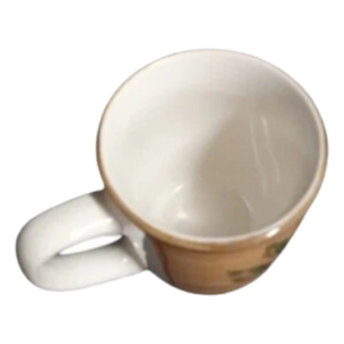 Gibson Roman Olive 4 Mugs Set Hand-Painted Yellow Olive Branch 8 oz Coffee Tea