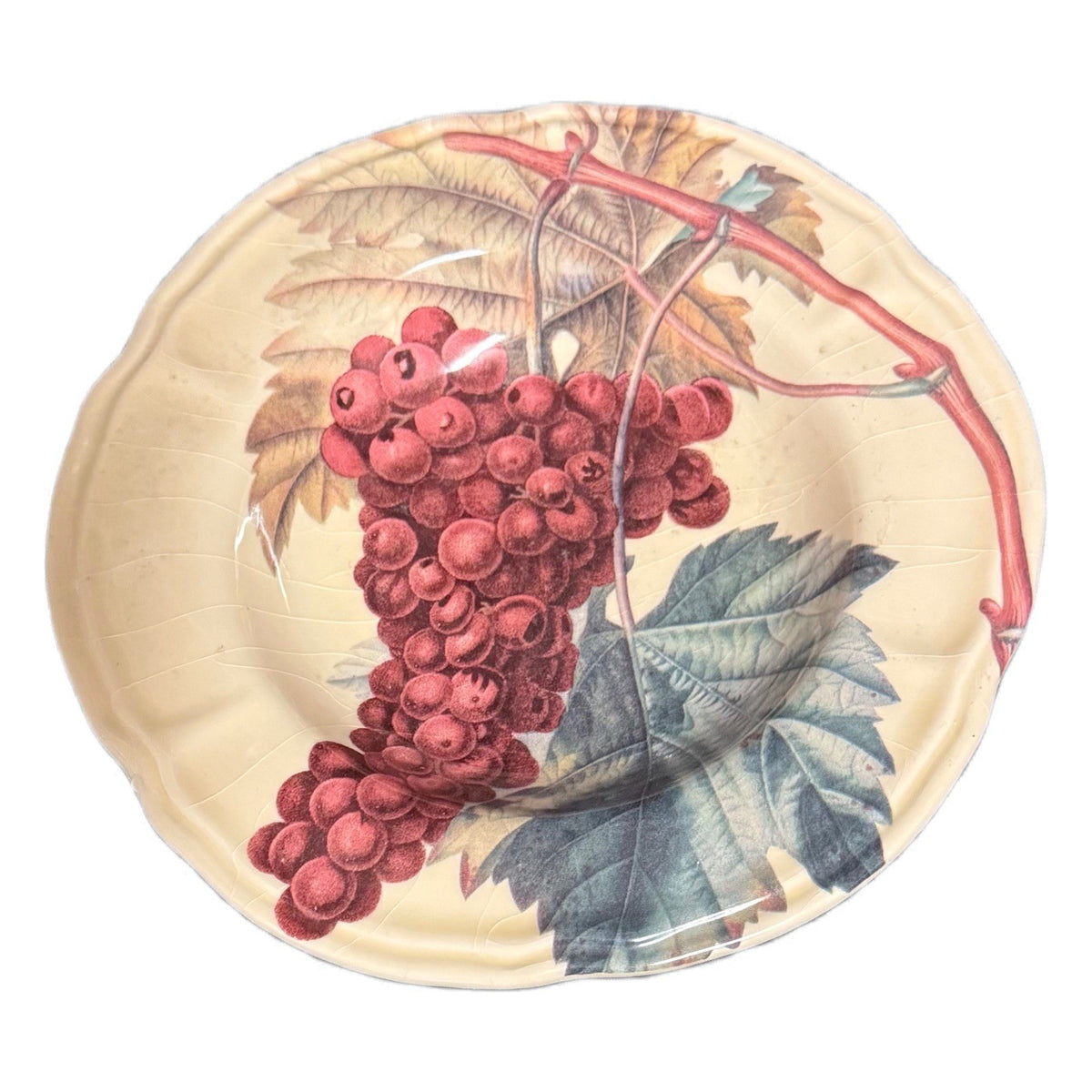 Certified Intl Italy Vintage Cypress Grape 9.5” Soup Pasta Bowls Set of 4