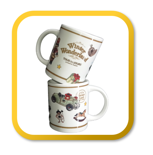 WINTER WONDERLAND 1-Ceramic Coffee Mug Tous Les Jours Authentic Bakery 8oz. Cup