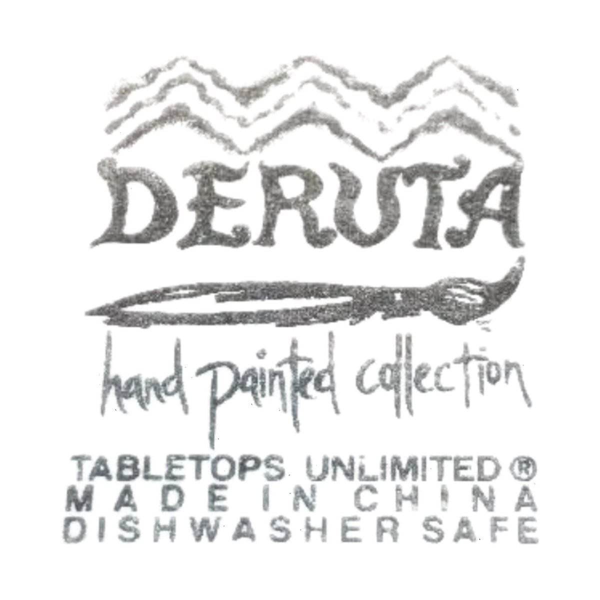 Tabletops Unlimited DERUTA 4-Salad plates Hand-Painted Ceramic Dessert Dish