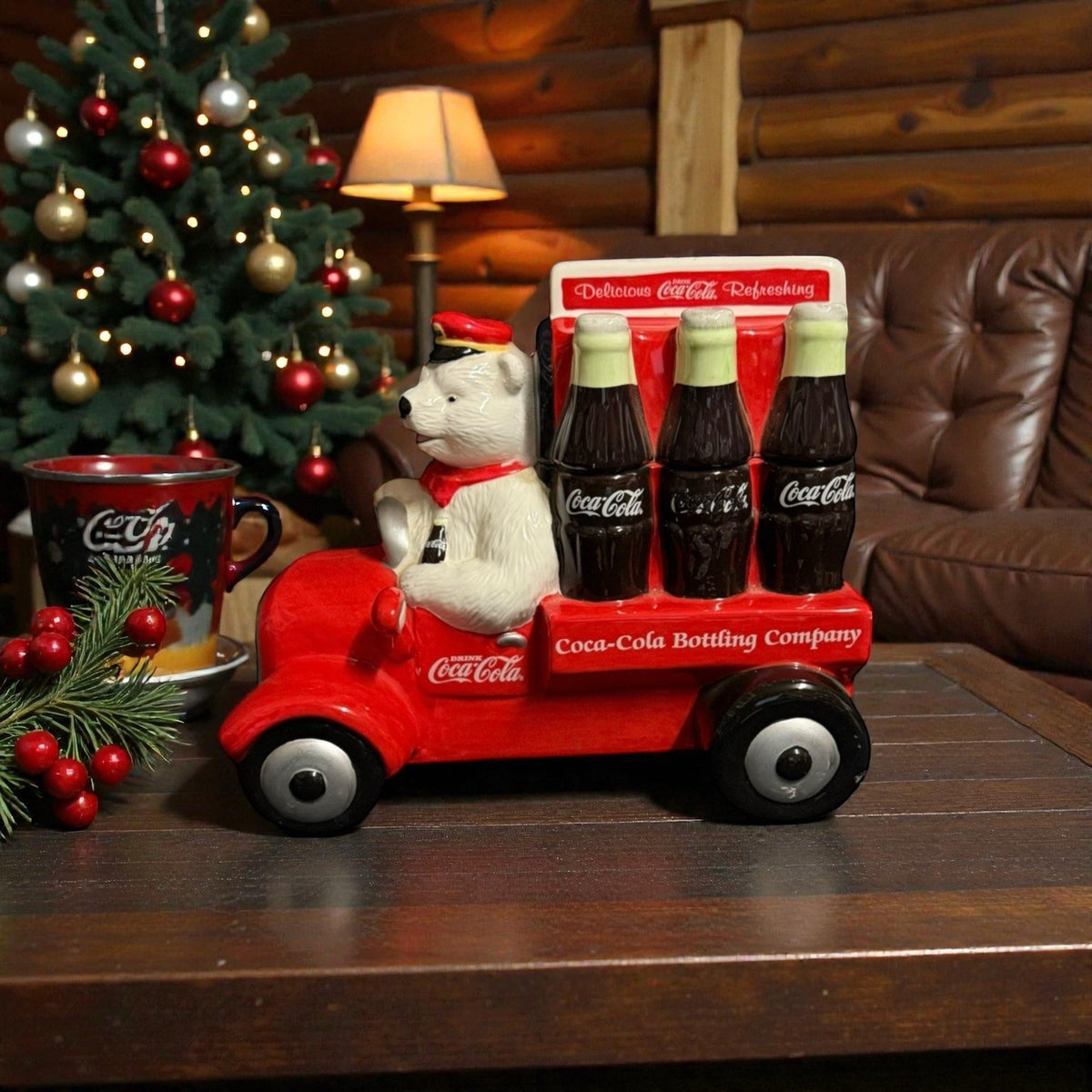 Coca-Cola 1999 Limited Edition Polar Bear Delivery Truck Cookie Jar