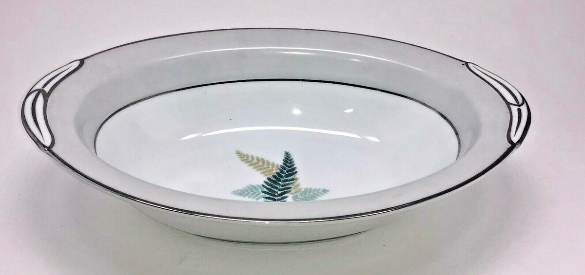 Vintage China Noritake "FERNWOOD" Japan Dinnerware Collection 5444 Platinum Band