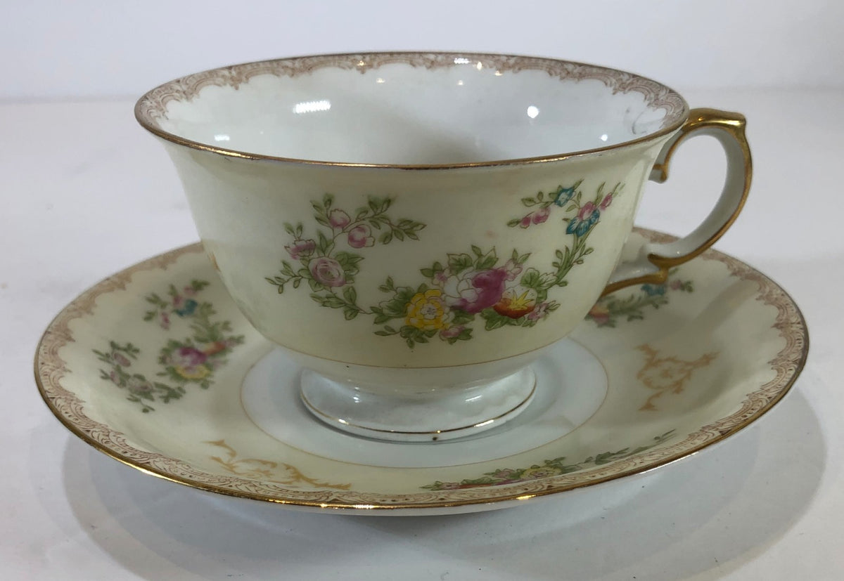 Vintage MEITO China Flora Hand-Painted Japan Dinnerware Collection