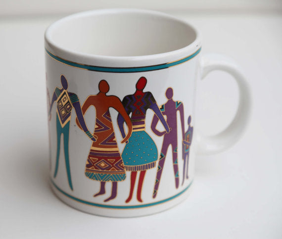 Laurel Burch Collectible Ceramic Mug Cup 14oz. (Vintage)