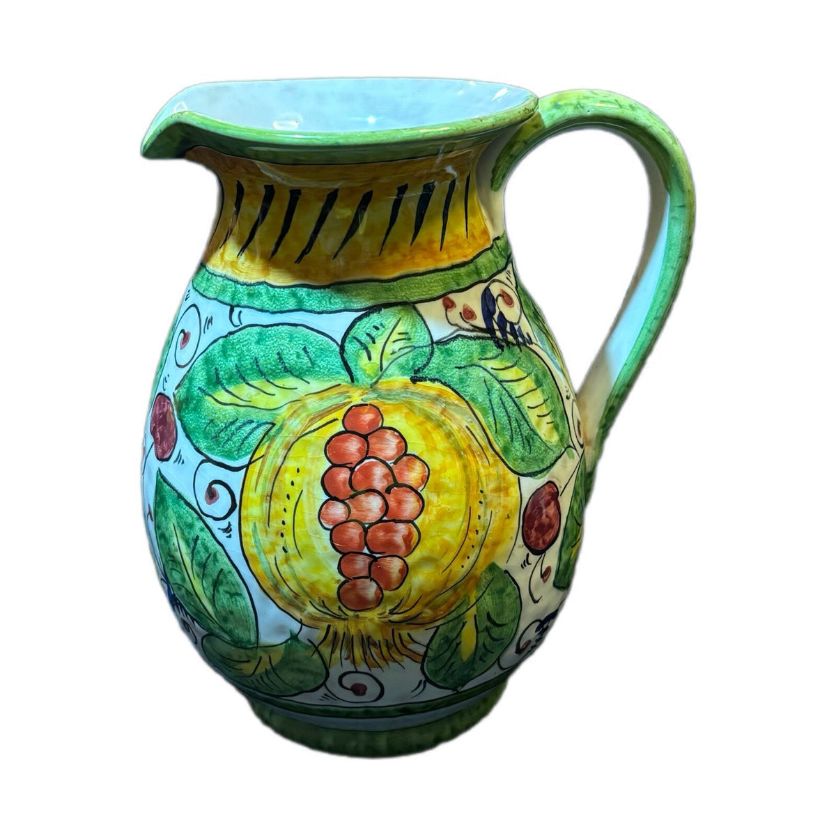 Hand painted Pitcher Dipinto A Mano Ceramic Water Juice Lemonade Cocktail Jug