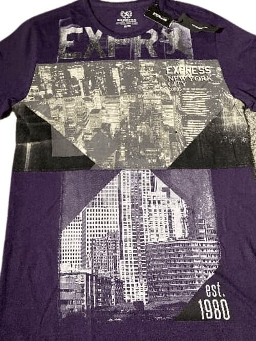 T-Shirt Express New York City Black Crew Neck Men