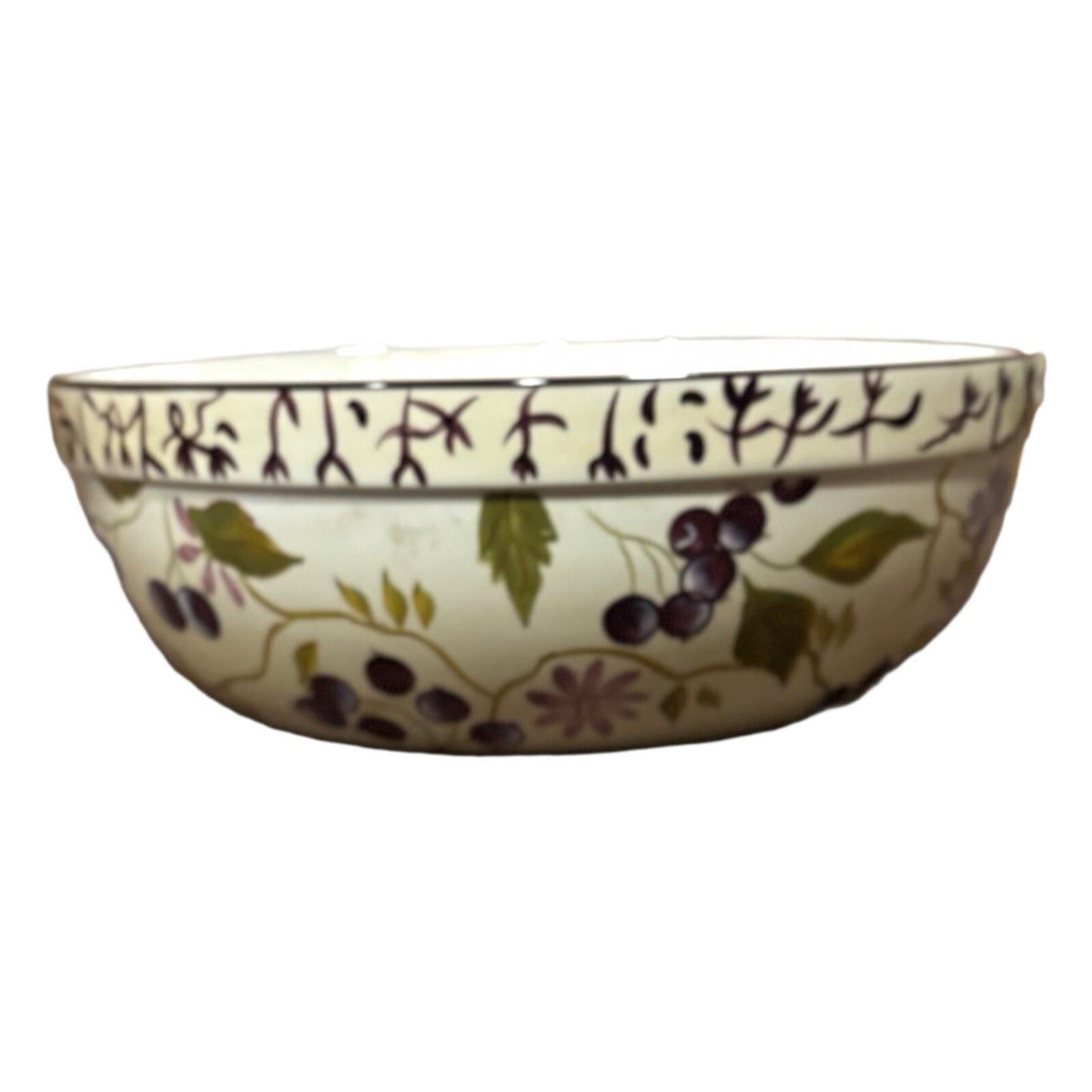 Rare Tracy Porter Serving Bowl SAGE TEA Hand Painted Ceramic Salad Pasta Diah