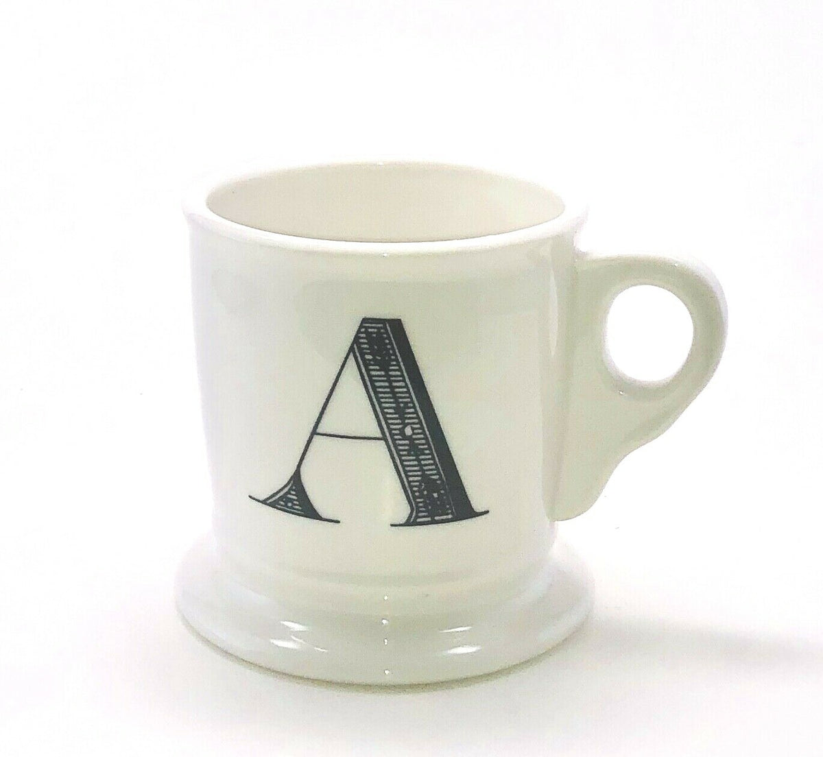 ANTHROPOLOGIE Monogram Mug Personalized Name Coffee Cup Initial Letter 12 fl. oz