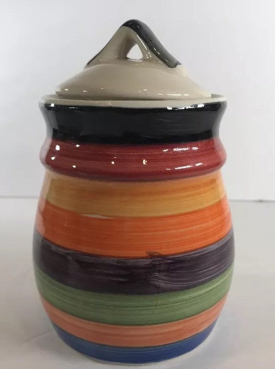 Philippe Richard Rondo Hand Painted Multicolor Canister Set of 3 or Shakers Set